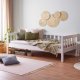 NORDIC LIVING COLLECTION Sintro b�ddsoffa 90 x 200 i vitt med massiv tr�botten