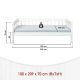 NORDIC LIVING COLLECTION Sintro b�ddsoffa 90 x 200 i vitt med massiv tr�botten