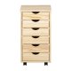 NORDIC LIVING COLLECTION Heltre rullecontainer Nils, fargel�s, med 6 skuffer og 4 hjul