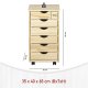 NORDIC LIVING COLLECTION Heltre rullecontainer Nils, fargel�s, med 6 skuffer og 4 hjul