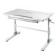 NORDIC LIVING COLLECTION Frederik b�rneskrivebord, m. vippefunktion, 1 skuffe, h�jdejusterbar - hvid metal (100x60)