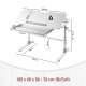 NORDIC LIVING COLLECTION Frederik b�rneskrivebord, m. vippefunktion, 1 skuffe, h�jdejusterbar - hvid metal (100x60)