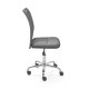 NORDIC LIVING COLLECTION Bonnie svingstol, gr�, forkrommet metallramme, netting- og PU-metallramme med 5 sikkerhetshjul, trinnl�st h�ydejusterbart og svingbart sete