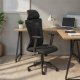 NORDIC LIVING COLLECTION Ergonomisk snurrstol med 2 armst&ouml;d, h&ouml;jdjusterbar med 5 bromsade hjul