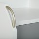 NORDIC LIVING COLLECTION Printi hvitgr� rullecontainer med oppbevaringsrom, 4 skuffer og 4 svingbare hjul