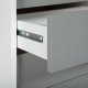 NORDIC LIVING COLLECTION Printi hvitgr� rullecontainer med oppbevaringsrom, 4 skuffer og 4 svingbare hjul