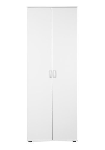 NORDIC LIVING COLLECTION Arconati multifunktionssk�p, 2 d�rrar, vit, med 2 g�ngj�rnsf�rsedda d�rrar som �ppnas 90�, 1,2 meter, hyllor med en lastkapacitet p� 5 kg.