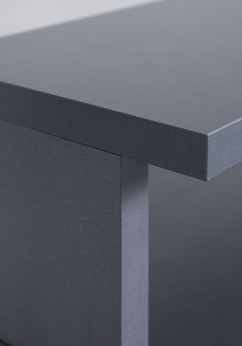 NORDIC LIVING COLLECTION Match Point antrasittfarget spillbord med ekstra dyp hylle for st�rre skjermer, t�rnhylle inkludert kabeluttak