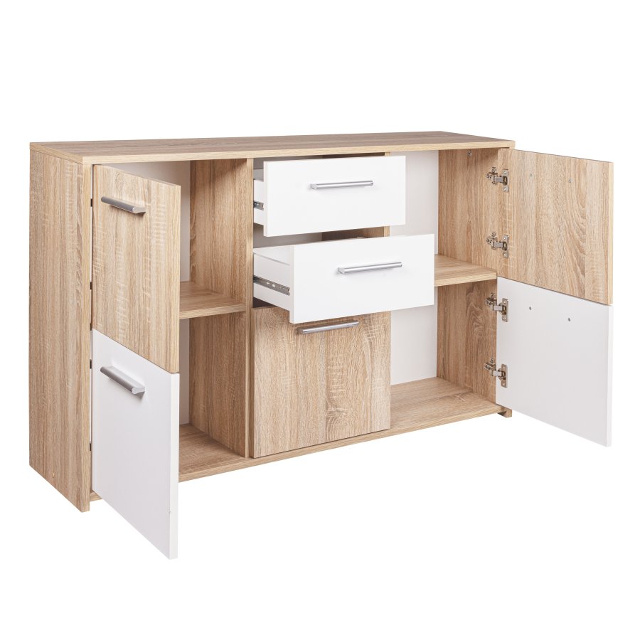 NORDIC LIVING COLLECTION Elvezia byr�, 5 d�rrar, 2 l�dor, Sonoma ekfinish