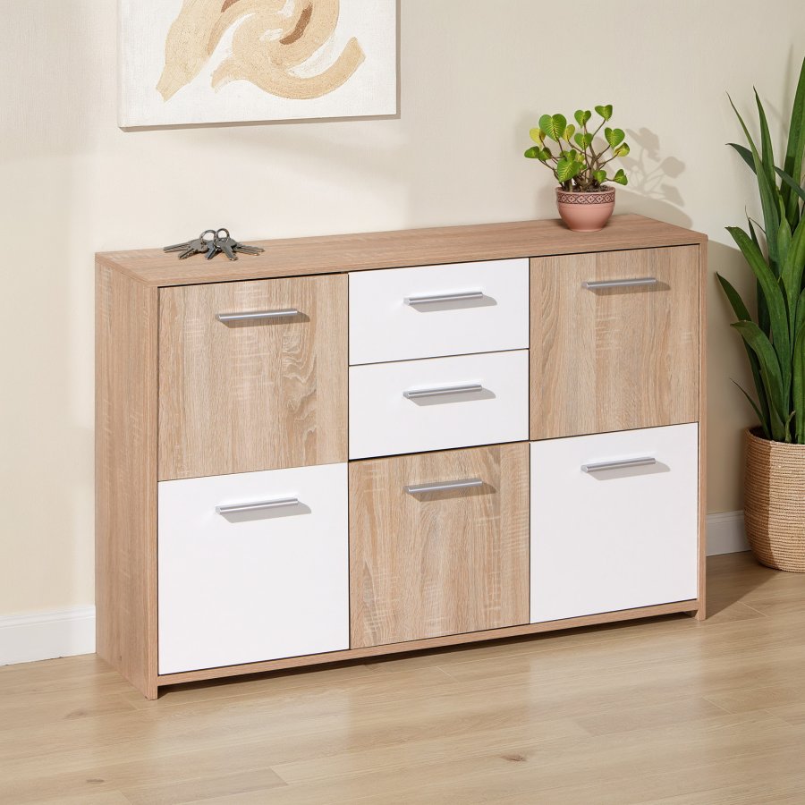 NORDIC LIVING COLLECTION Elvezia byr�, 5 d�rrar, 2 l�dor, Sonoma ekfinish