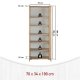 NORDIC LIVING COLLECTION Gallo Sonoma multifunktionssk�p i ekfinish, med 2 g�ngj&auml;rnsf&ouml;rsedda d&ouml;rrar med 90&deg; &ouml;ppningsvinkel, 4 sockelf&ouml;tter, hyllor med en lastkapacitet p� 5 kg