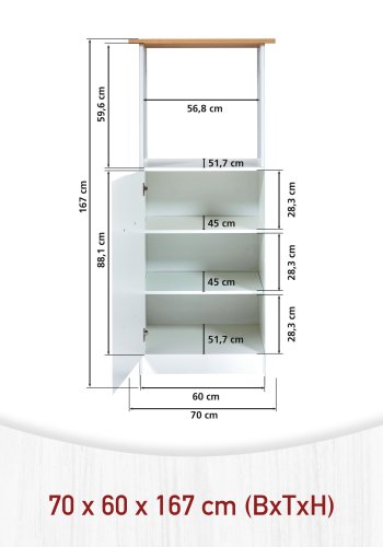 NORDIC LIVING COLLECTION Apparatsk�p 1 Sicilia f&ouml;r kylsk�p + ugn