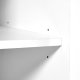 NORDIC LIVING COLLECTION Sicilia v&auml;ggsk�p i vit/hantverksm&auml;ssig ekfinish med 2 d&ouml;rrar och 4 hyllor, varav 2 i glas