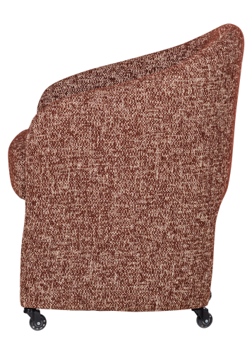 WOOOD Cordo Matstol Med Hjul Rostbrun Melerad [Fsc]