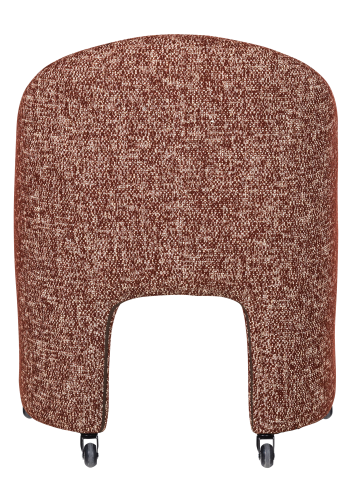 WOOOD Cordo Matstol Med Hjul Rostbrun Melerad [Fsc]