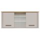 NORDIC LIVING COLLECTION V&auml;ggsk�p i Sardegna Kashmir/Artisan Oak-finish med 2 d&ouml;rrar och 4 hyllplan, varav 2 i glas.