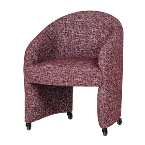 WOOOD Cordo Matstol Med Hjul Bordeauxr&ouml;d Melerad [Fsc]