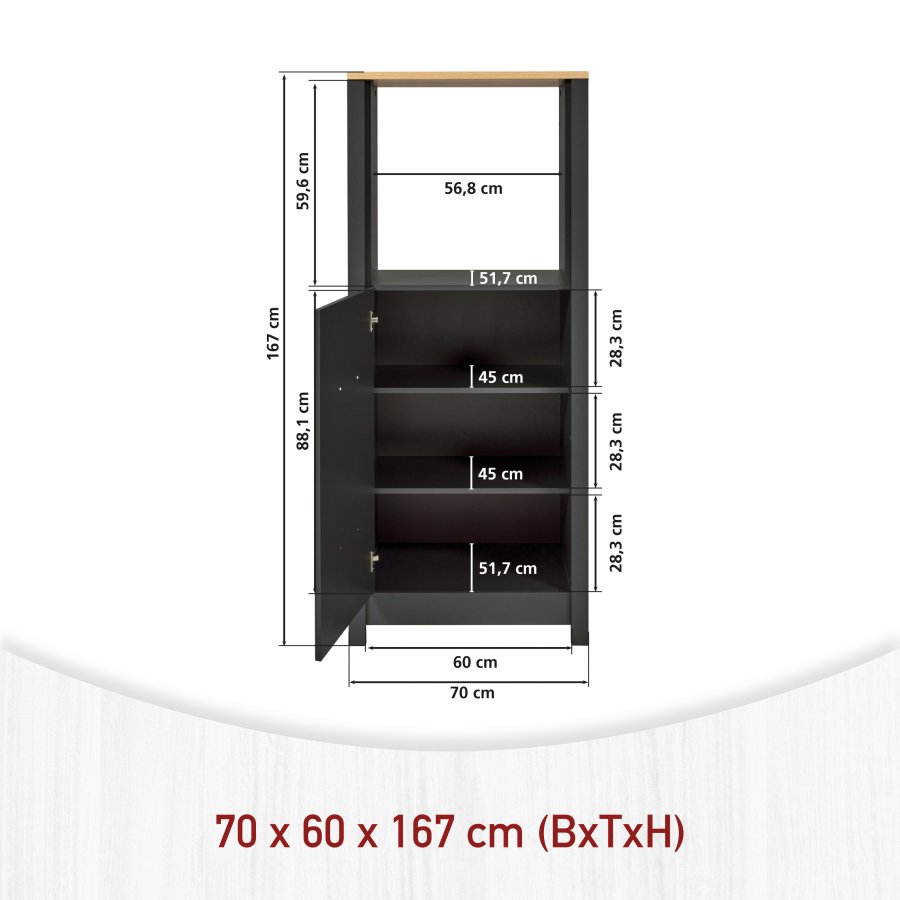 NORDIC LIVING COLLECTION Vitvarusk�p 1 Veneto f&ouml;r kylsk�p + ugn