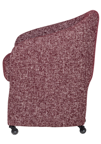 WOOOD Cordo Matstol Med Hjul Bordeauxr&ouml;d Melerad [Fsc]