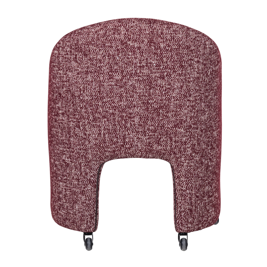 WOOOD Cordo Matstol Med Hjul Bordeauxr&ouml;d Melerad [Fsc]