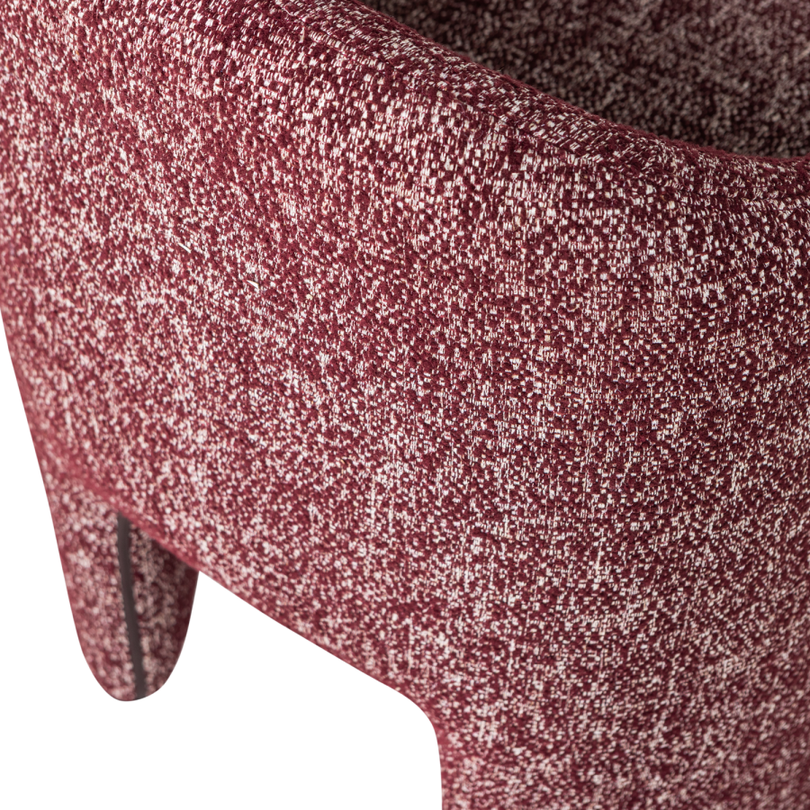 WOOOD Cordo Matstol Med Hjul Bordeauxr&ouml;d Melerad [Fsc]