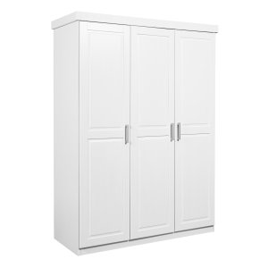 NORDIC LIVING COLLECTION Magnus vitt sk�p med 3 d�rrar och kassettd�rrar