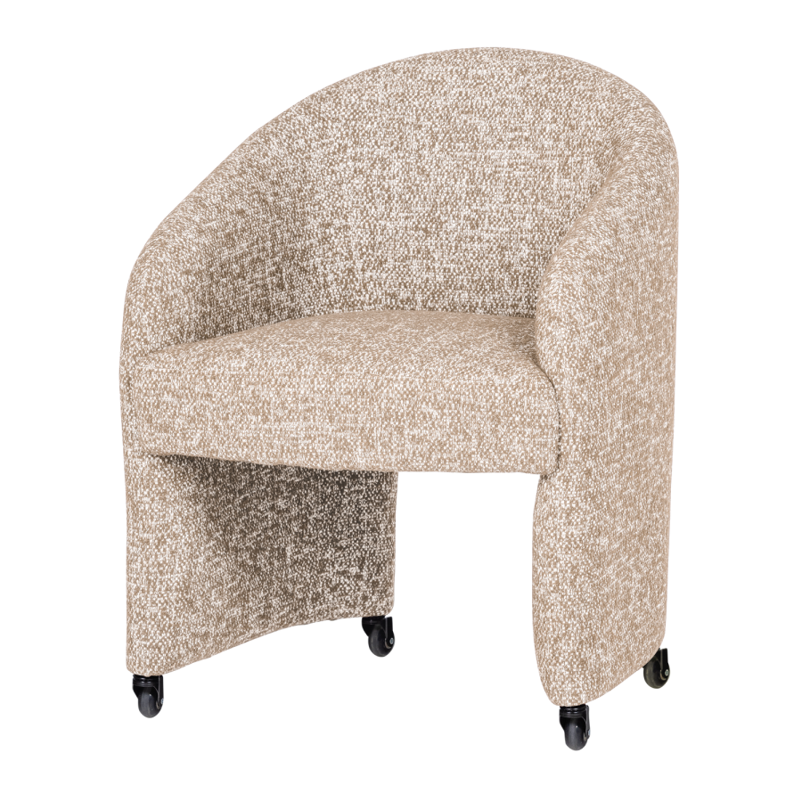 WOOOD Cordo Matstol Med Hjul Naturlig Ljung [Fsc]