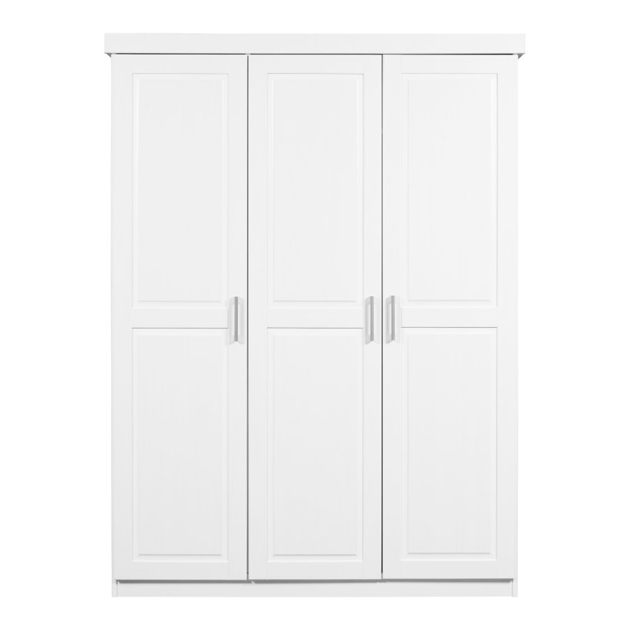 NORDIC LIVING COLLECTION Magnus vitt sk�p med 3 d�rrar och kassettd�rrar
