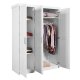 NORDIC LIVING COLLECTION Magnus vitt sk�p med 3 d�rrar och kassettd�rrar