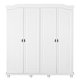 NORDIC LIVING COLLECTION Lantlig garderob Isny 4 d�rrar furu vit