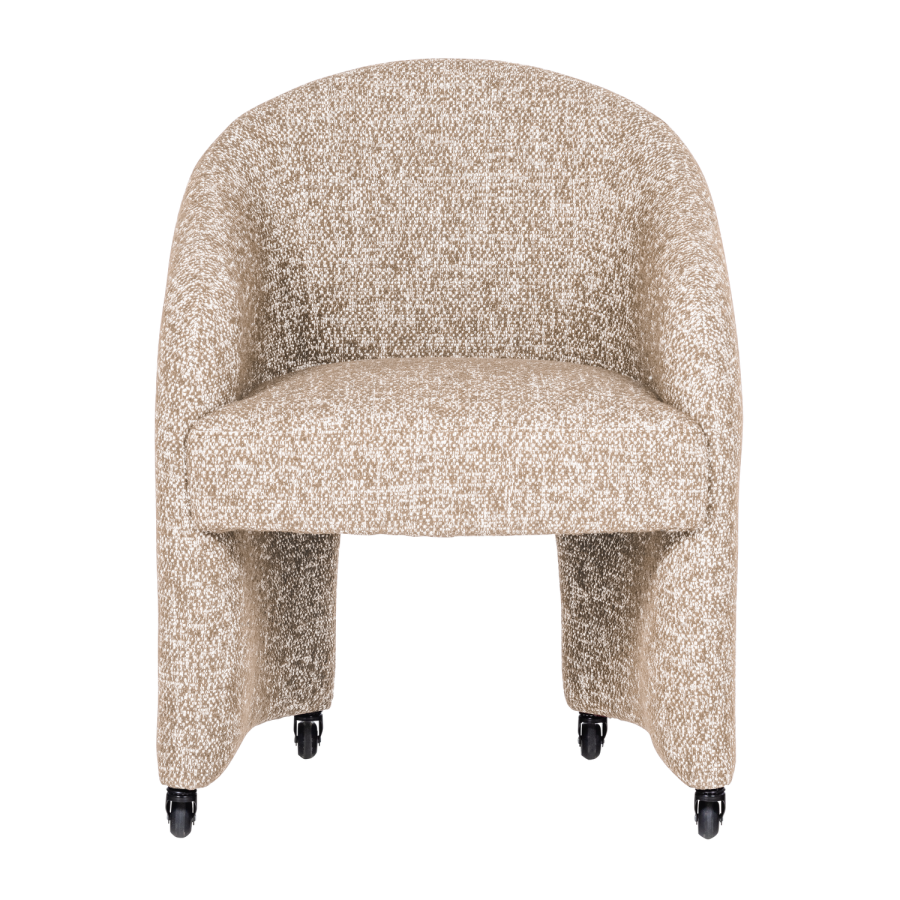 WOOOD Cordo Matstol Med Hjul Naturlig Ljung [Fsc]