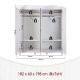 NORDIC LIVING COLLECTION Lantlig garderob Isny 4 d�rrar furu vit