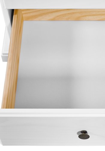 NORDIC LIVING COLLECTION Reutte lantlig garderob best�ende av 2 mjukst�ngande d�rrar, 2 l�dor med l�ttl�pande metallskenor, 1 garderobsskena i metall och en hatthylla
