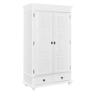 NORDIC LIVING COLLECTION Garderob/hallsk�p DANZ 2 massiv furu med 2 d�rrar i vitt