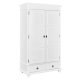NORDIC LIVING COLLECTION Garderob/hallsk�p DANZ 2 massiv furu med 2 d�rrar i vitt
