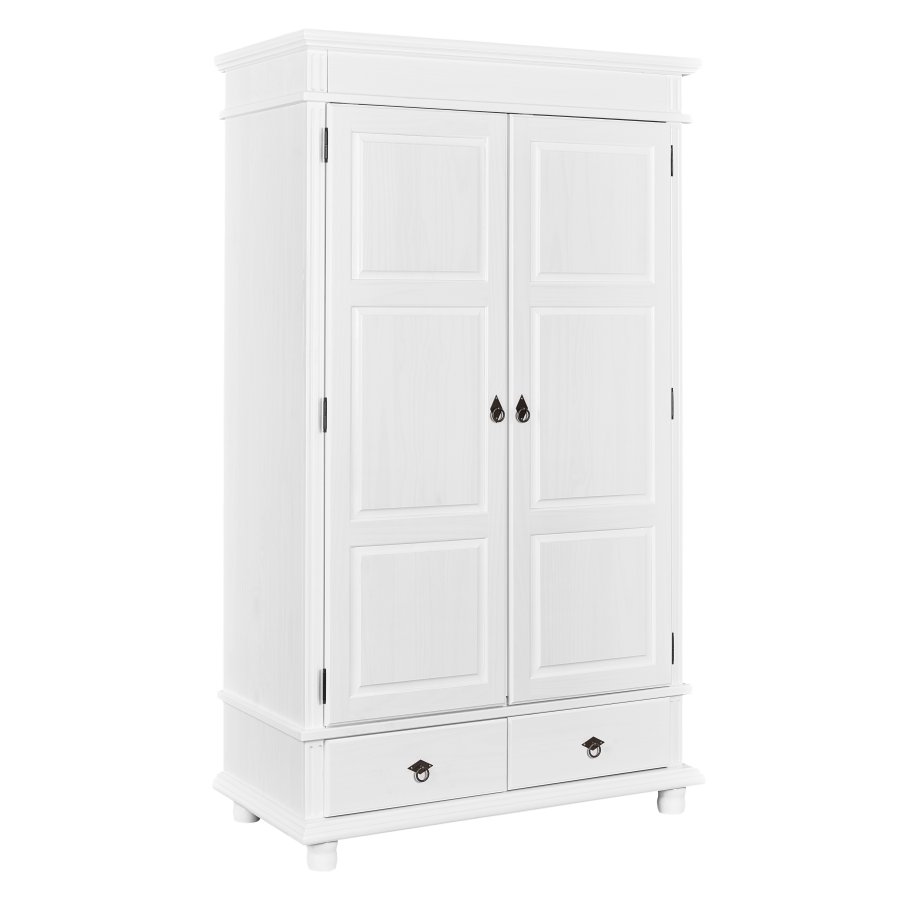 NORDIC LIVING COLLECTION Garderob/hallsk�p DANZ 2 massiv furu med 2 d�rrar i vitt