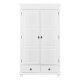 NORDIC LIVING COLLECTION Garderob/hallsk�p DANZ 2 massiv furu med 2 d�rrar i vitt