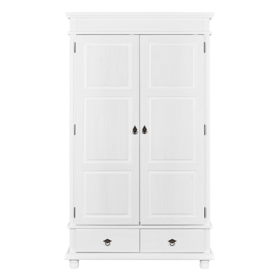 NORDIC LIVING COLLECTION Garderob/hallsk�p DANZ 2 massiv furu med 2 d�rrar i vitt