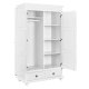 NORDIC LIVING COLLECTION Garderob/hallsk�p DANZ 2 massiv furu med 2 d�rrar i vitt