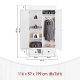 NORDIC LIVING COLLECTION Garderob/hallsk�p DANZ 2 massiv furu med 2 d�rrar i vitt