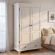 NORDIC LIVING COLLECTION Garderob/hallsk�p DANZ 2 massiv furu med 2 d�rrar i vitt