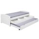 NORDIC LIVING COLLECTION Funktionss�ng Ulli 90x200 tillverkad av massivt tr� i vitlack med 3 l�dor och extra sovyta inklusive ribbotten