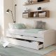 NORDIC LIVING COLLECTION Funktionss�ng Ulli 90x200 tillverkad av massivt tr� i vitlack med 3 l�dor och extra sovyta inklusive ribbotten