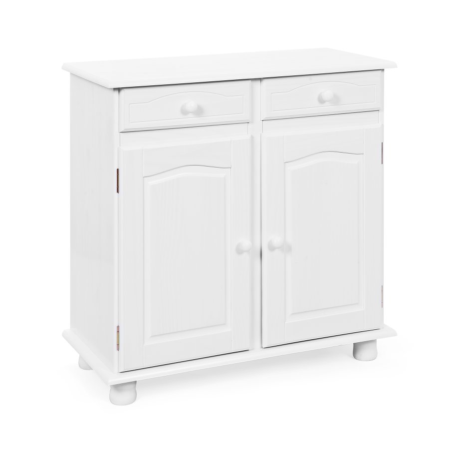 NORDIC LIVING COLLECTION Lovi sk�nk med 2 d�rrar och 2 l�dor, massiv furu, vit