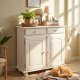 NORDIC LIVING COLLECTION Lovi sk�nk med 2 d�rrar och 2 l�dor, massiv furu, vit
