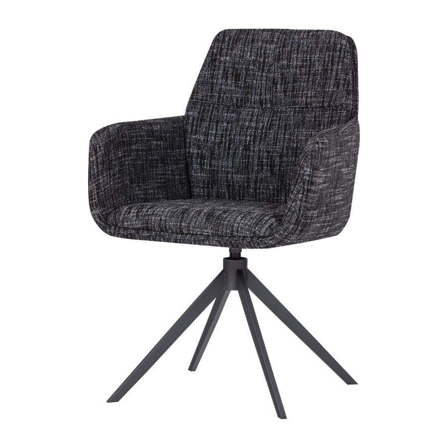 WOOOD Grant Matstol Svart Melange [Fsc]