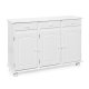 NORDIC LIVING COLLECTION Livio sk�nk med 3 d�rrar och 3 l�dor, massiv furu, vit