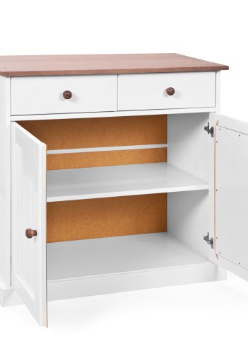 NORDIC LIVING COLLECTION Westerland 3,2 byr�, vit sepia, 2 d�rrar och 2 l�dor