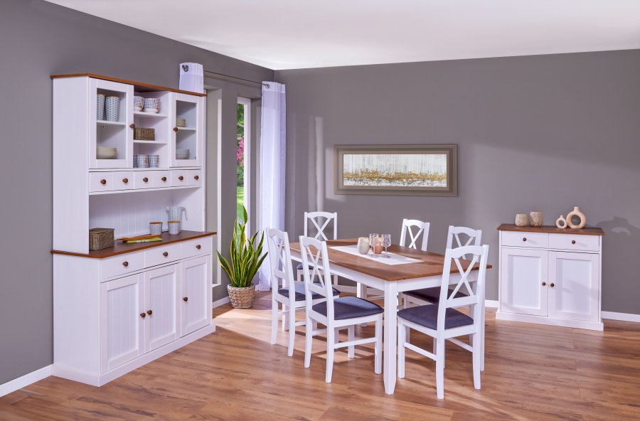 NORDIC LIVING COLLECTION Westerland 3,2 byr�, vit sepia, 2 d�rrar och 2 l�dor