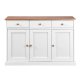 NORDIC LIVING COLLECTION Westerland-4.2 byr�, vit sepia, 3 d�rrar och 3 l�dor, massivt tr�